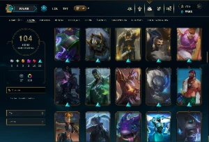 Unranked com TODOS os Champs e 104 Skins ( SUP / ADC ) - League of Legends LOL
