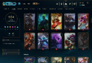 Unranked com TODOS os Champs e 104 Skins ( SUP / ADC ) - League of Legends LOL