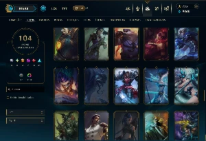 Unranked com TODOS os Champs e 104 Skins ( SUP / ADC ) - League of Legends LOL