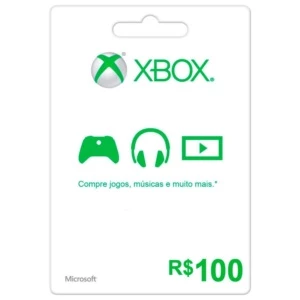 Microsoft Gift Card R$ 100 - Xbox Live Brasil