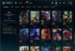 Conta prata 4 com 44 Champs e 7 Skins + 2 Fragmentos de skin - League of Legends LOL