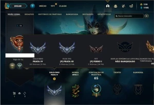 Conta prata 4 com 44 Champs e 7 Skins + 2 Fragmentos de skin - League of Legends LOL