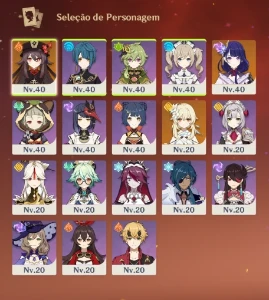 Conta Genshin AR 25 com Hutao, Raiden e Catalisador 5 ⭐ - Genshin Impact
