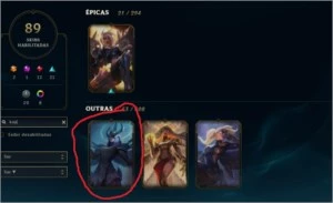 BARATA COLECIONADOR SKIN KAYLE JUIZA, 7 SKIN VITORIOSAS, ETC - League of Legends LOL