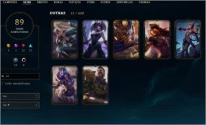 BARATA COLECIONADOR SKIN KAYLE JUIZA, 7 SKIN VITORIOSAS, ETC - League of Legends LOL