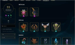 CONTA PARA COLECIONADOR LEAGUE OF LEGENDS LOL