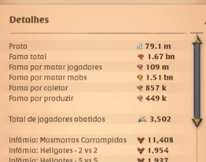 Conta 1.67B de Fama total - Albion Online