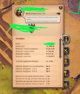 conta de coletas pelogo t8 todas t6 menos fibra - Albion Online
