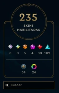 Conta LOL 235 skins - League of Legends
