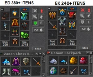 ED 380+ EK 240+ EK 160+ 3KK ITENS - RK LACRADA!! BARATO - Tibia