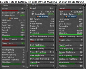 ED 380+ EK 240+ EK 160+ 3KK ITENS - RK LACRADA!! BARATO - Tibia