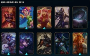 Conta lol lvl 30 Ouro 500+ skins 116kk Essêncio Azul - League of Legends