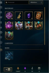 Conta lol lvl 30 Ouro 500+ skins 116kk Essêncio Azul - League of Legends