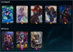 Conta lol lvl 30 Ouro 500+ skins 116kk Essêncio Azul - League of Legends