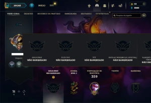 Unranked com 100 Champs e 40 Skins - League of Legends LOL