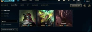Conta de LoL Todos Campeões -3, 4 skins ultimates, 12600 EA. - League of Legends
