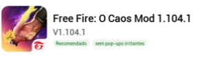 APK +OBB hacker da nova atualização do free fire"O Caos"