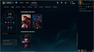 Conta de LoL - Gold V / Skins raras / Espólio - League of Legends
