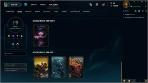 Conta de LoL - Gold V / Skins raras / Espólio - League of Legends