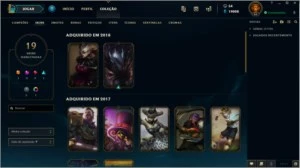 Conta de LoL - Gold V / Skins raras / Espólio - League of Legends