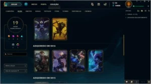 Conta de LoL - Gold V / Skins raras / Espólio - League of Legends