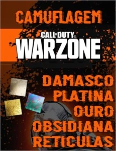 Camuflagem e LVL UP Warzone - Damasco, Platina, Ouro COD MW - Call of Duty