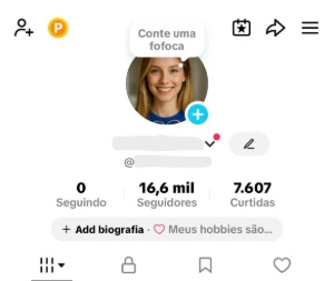 Conta Tiktok (Sem Shop) +16.600 Seguidores + Email