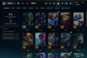 Platina 3 com 35 Champs e 7 Skins - League of Legends LOL