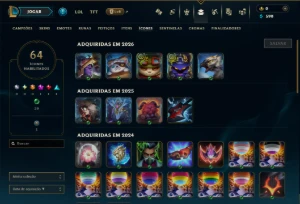 Platina 3 com 35 Champs e 7 Skins - League of Legends LOL