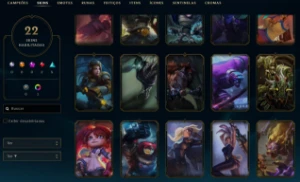 Conta League of Legends Full Acesso - 60 Champs e 22 Skins LOL