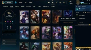 Conta League of Legends com 96 Skins LOL