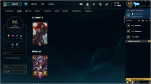 Conta League of Legends com 96 Skins LOL