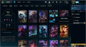 Conta League of Legends com 96 Skins LOL