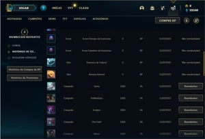 Conta ouro 4 com 27 Champs e 6 Skins + 1 Fragmento - League of Legends LOL