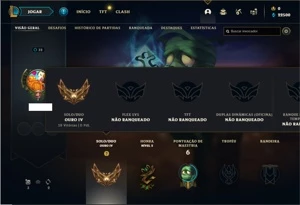 Conta ouro 4 com 27 Champs e 6 Skins + 1 Fragmento - League of Legends LOL
