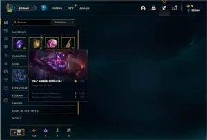 Conta ouro 4 com 27 Champs e 6 Skins + 1 Fragmento - League of Legends LOL
