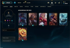 Conta ouro 4 com 27 Champs e 6 Skins + 1 Fragmento - League of Legends LOL