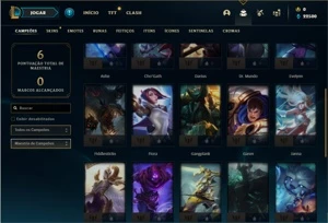 Conta ouro 4 com 27 Champs e 6 Skins + 1 Fragmento - League of Legends LOL