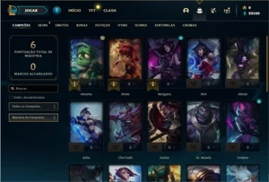 Conta ouro 4 com 27 Champs e 6 Skins + 1 Fragmento - League of Legends LOL