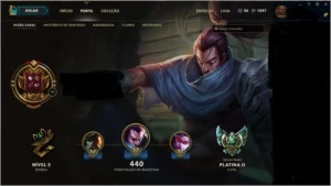 CONTA PLATINA 2 SOLOQ 130 CHAMPIONS 70 SKINS - League of Legends LOL