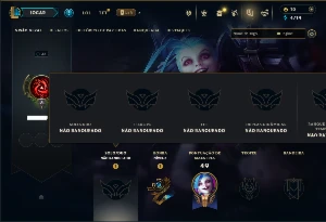 Unranked com 20 Champs e 5 Skins