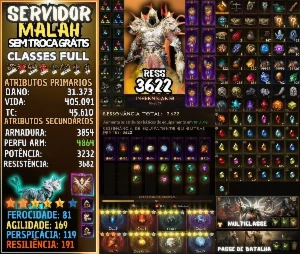 3900 de ressonância várias skins multiclasse serv malah e-ma