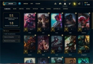Conta prata 4 com 31 Champs e 14 Skins + 3 Espolios - League of Legends LOL