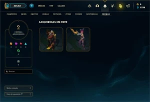 Conta prata 4 com 31 Champs e 14 Skins + 3 Espolios - League of Legends LOL