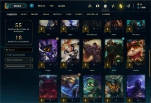 Conta prata 4 com 31 Champs e 14 Skins + 3 Espolios - League of Legends LOL