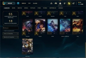 Conta prata 4 com 31 Champs e 14 Skins + 3 Espolios - League of Legends LOL