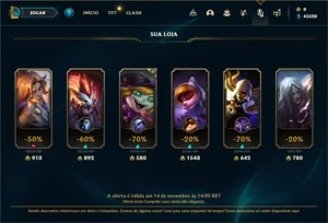 Conta ouro 4 com 23 Champs e 3 Skins - League of Legends LOL