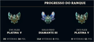 Conta Diamante 3 - League of Legends LOL