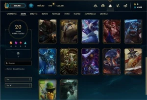Conta bronze 3 com 90 Champs e 20 Skins + 2 Fragmentos - League of Legends LOL