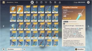 GENSHIN IMPACT - AR 7 - 2 ARMAS 5 ESTRELAS